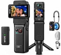 SJCAM C400 Pro Vlog Camera (0G) con Microfono Wireless, Action Cam 4K, 5H | Sensore CMOS 1/1.8", FOV 160°, SteadyMotion 2.0, Touchscreen Rotante 2.29", Impermeabile, Ideale per YouTube e Vlog