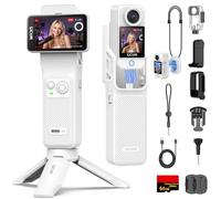 SJCAM C400 Vlog Camera 4K(64GB), Action Cam 2-in-1, 7H Autonomia, Bianco