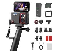 SJCAM SJ30 Action Cam 8K/20FPS 4K/60FPS con Doppio Obiettivo Starlight, Vlog Camera Flip 2.51" e Microfono Wireless, Batteria 7 Ore, Impermeabile 5m senza Custodia, per Content Creator, Viaggi