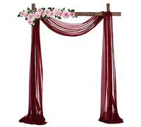 SJDWDX Tenda da sposa in tulle a 2 strati, per feste di baby shower, foto di nozze, sfondo trasparente e drappeggio, colore rosso