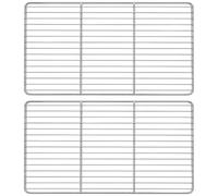 Sjfbebsy Griglie per griglia, 2 Pezzi 16x12 Pollici in Acciaio Inossidabile Resistente per cotture all'aperto
