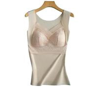 SJFYB Gilet Termico Modellante da Donna Top Bianche da Donna più di Taglia con Cuscinetti Reggiseni Slim Fit Caldi Senza Soluzione di continuità-Pelle-XXL （60-70kg）