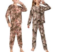 SJHAZSL Pigiama Personalizzato per Bambini, Pigiama Lungo, Aggiungi Il Tuo Foto su Vestiti Personalizzate Tute per la Nanna, Pigiama Bambino/Bambina, Ideale per Primavera e Autunno