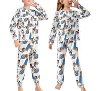 SJHAZSL Pigiama Personalizzato per Bambini, Pigiama Lungo, Aggiungi Il Tuo Foto su Vestiti Personalizzate Tute per la Nanna, Pigiama Bambino/Bambina, Ideale per Primavera e Autunno