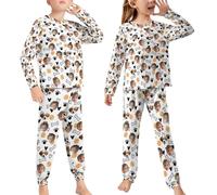 SJHAZSL Pigiama Personalizzato per Bambini, Pigiama Lungo, Aggiungi Il Tuo Foto su Vestiti Personalizzate Tute per la Nanna, Pigiama Bambino/Bambina, Ideale per Primavera e Autunno