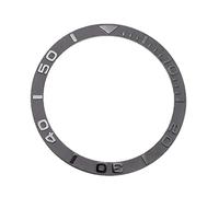 SJHDUNBW EUR Ceramic Bezel Insert 38mm, Waterproof Silver Black Dive Ring Watch Accessory Replacement Part Ricambi per Orologi(Svart)