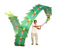 SJHDUNBW EUR Dragon Poi in Seta Lavabile for Bambini e Adulti, for Fitness all'aperto, Danza del Drago, Nastri, Giocattoli Tradizionali Cinesi(Groen,10m/32.8ft)