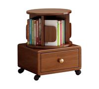 SJHDUNBW EUR Scaffale girevole sul comodino Libreria piccola con cassetto e ruote Custodia per libri Portaoggetti e portariviste Scaffale facile da raggiungere Libreria