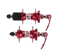 SJHFKDK Bici Sgancio Rapido, Sgancio Rapido Bici 32 Fori MTB Mountain Freno a Disco della Bicicletta for in Alluminio Posteriore Bike Hub con Leva di sblocco rapido Spiedini Parti di Biciclette(Red)