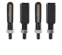 SJHFKDK Frecce Moto, Freccie Moto Luce di direzione Uso Adatto per Moto, 12 V, Spia di direzione Uso Adatto per Scooter, Moto da Cross, Cruiser, Racer, fanale Posteriore Laterale.(4pcs Red Amber)