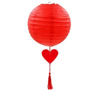 SJHFKDK Lanterne di Carta da Esterno 20 cm Rotondo Lanterna Rossa a Forma di Cuore a Lanterne per Decorazioni per Feste Nozze fornitures Sky Lanterns