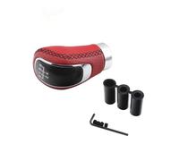 SJHFKDK Manopola Cambio Auto,Cambio Auto Pomello del cambio universale a 5/6 velocità, leva del cambio, maniglia, accessori auto in pelle PU for tutte le auto manuali(Speed 5 red)