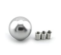 SJHFKDK Manopola Cambio Auto,Cambio Auto Testa del cambio sferica in metallo Leva del cambio a sfera con bastone ondulato universale Pomello del cambio a sfera con cambio sferico in metallo(Silver)