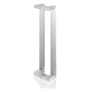 SJHPZG Maniglia for porta scorrevole in acciaio inox a doppia faccia, moderna finitura lucida, for porte interne ed esterne in vetro, legno e metallo.(Silver,L60cm)