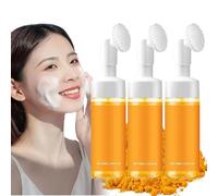 SJHYLL Detergente schiumogeno per Il Viso alla Curcuma, dischetti esfolianti detergenti alla Curcuma, dischetti Glow Wash Glow, detergente Viso alla Curcuma, detergente per la Pulizia Profonda