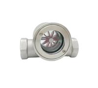 SJJBVPYX 1/4" 3/8" 1/2" 3/4" 1" - 2" Femmina Indicatore di Flusso con Finestra e girante Acciaio Inossidabile 304 Acqua Olio(304_1/4")