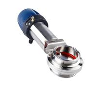 SJJBVPYX Valvola a Farfalla pneumatica da 1-1/4" con Interruttore, Tipo Morsetto, Diametro Esterno 50,5 mm, attuatore a Semplice Effetto, Acciaio Inossidabile 316