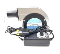 SJJBVPYX Ventola Turbo 12V 2.0A BL4447-04W-B49 con Porta di Raccolta Aria e Alimentatore da 220 V a 12 V regolatore di velocità(UK Plug a Set)