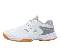 SJJH Allenatore sportivo per tutto l'anno - Suola in gomma flessibile e tallone rinforzato per più sport | Modello leggero traspirante, bianco/grigio, 39 EU