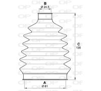 SJK7054.00 OPEN PARTS Kit cuffia, Semiasse per CHEVROLET,DAEWOO,OPEL,VAUXHALL