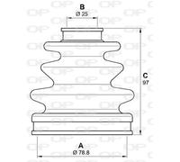 SJK7070.00 OPEN PARTS Kit cuffia, Semiasse per TOYOTA