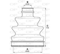 SJK7191.00 OPEN PARTS Kit cuffia, Semiasse per VOLVO