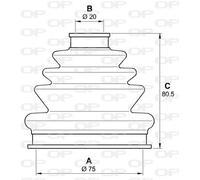 SJK7209.00 OPEN PARTS Kit cuffia, Semiasse per SEAT,SKODA,VW