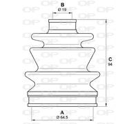 SJK7232.00 OPEN PARTS Kit cuffia, Semiasse per GEO,SUZUKI