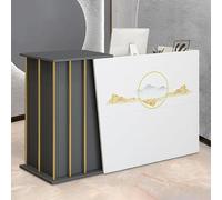 SJMDMZD Bancone Cassa per Negozio Reception, con Cassetto Serratura Bancone Reception Centro Estetico, Mobili da Ufficio Reception per Ufficio Negozi di Abbigliamento Pasticcerie C 140cm