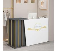 SJMDMZD Bancone Reception Centro Estetico, Banco di Vendita con Cassetti Serratura, Bancone Cassa per Negozio Piccolo, Banco Reception Angolare per Checkout/Lobby/Ufficio/Supermercati C 100cm