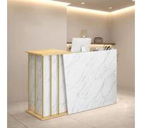 SJMDMZD Bancone Reception Ufficio con Cassetto Serratura, Banco Reception Angolare, Bancone Cassa per Negozio Reception per Ufficio Negozi di Abbigliamento Pasticcerie Frutterie B 120cm