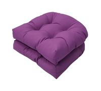 SJMDMZD Cuscini per Sedie da Esterno Set di 2, Cuscini di Ricambio per Sedia in Vimini Impermeabile da 19" X 19", Cuscini per Sedili da Patio Reversibili a Forma di U per Soggiorno Giardino H