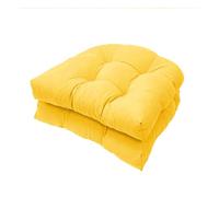 SJMDMZD Cuscini per Sedie da Esterno Set di 4, Cuscini di Ricambio per Sedia in Vimini Impermeabile da 19" X 19", Cuscini per Sedili da Patio Reversibili a Forma di U per Soggiorno Giardino G