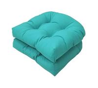 SJMDMZD Cuscini per Sedie da Esterno Set di 4, Cuscini di Ricambio per Sedia in Vimini Impermeabile da 19" X 19", Cuscini per Sedili da Patio Reversibili a Forma di U per Soggiorno Giardino K