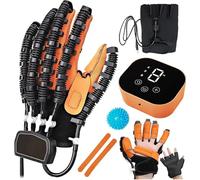 SJMDMZD Esercitatore per Dita della Mano Guanti per Robot per la Riabilitazione Attrezzatura Per Fisioterapia per Pazienti con Ictus Emiplegia, Ringiovanisci Le Dita Left XL