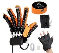 SJMDMZD Guanti Robotici per Il Recupero da Ictus,Trainer di Riabilitazione Regolabile per Le Dita,Forza Regolabile,per Emiplegia,Artrite,Mano Destra E Sinistra(Size:XXL,Color:Left)