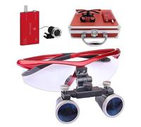 SJMDMZD Lenti d'Ingrandimento Dentali 2.5/3.5X con Lampada, Occhialini Binoculari Medici Chirurgici Dentali, Attrezzatura da Laboratorio con Contenitore per Oftalmologia/Otorinolaringoiatria B 3.5X