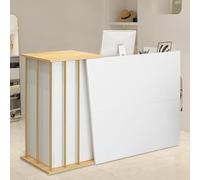 SJMDMZD Moderno Bancone Reception Parrucchiere, Bancone Cassa per Negozio Reception con 2 Cassetti, Banco di Vendita con Cassetti Serratura per Supermercato Negozio di Convenienza Lobby A 100cm
