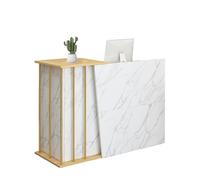 SJMDMZD Piccolo Banco Reception,Tavolo della Reception,con Cassetti,per Hall,Negozio,Centro Estetico e Hotel,Uffici Domestici,Sala Reception,Vendita al Dettaglio Bancone Bar(Size:120cm,Color:a)