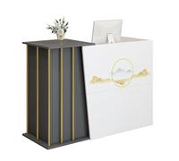 SJMDMZD Piccolo Banco Reception,Tavolo della Reception,con Cassetti,per Hall,Negozio,Centro Estetico e Hotel,Uffici Domestici,Sala Reception,Vendita al Dettaglio Bancone Bar(Size:100cm,Color:c)