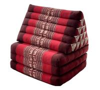 SJMDSDSC Materassino Pieghevole a 3 sezioni con Cuscino Triangolare thailandese Confortevole per la TV Materasso Cuscino Realizzato in kapok Ecologico Ideale Massaggi Relax e Lettura(180×50×40cm,B)