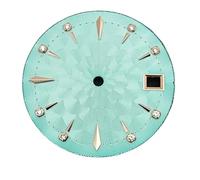 sjniosn Quadrante dell'orologio da 29 mm fit for diamanti, quadrante ondulato, quadrante dell'orologio da donna, accessori for orologi da cocktail da donna, adatti for fit for NH35 NH36(Sky blue rose)