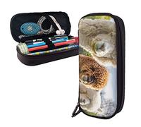 SJOAOAA Astuccio in pelle di alpaca con incredibili capelli, grande capacità, per penne, matite, cancelleria, organizer con cerniera, Come mostrato, Taglia unica, Organizer per borse