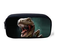 SJOAOAA Astuccio per bambini, per scuola, ufficio, borsa portaoggetti con squalo subacqueo, con cerniera intorno ai portapenne, Dinosauro T-rex, Taglia unica, Organizer per borse