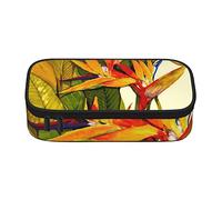 SJOAOAA Astuccio per cancelleria con uccello del paradiso tropicale, grande capacità, portatile, da donna, borsa per cosmetici, borsa grande per uomini e donne, Uccello tropicale di Par, Taglia unica,