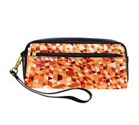 SJOAOAA Astuccio per matite a mosaico arancione, grande capacità, organizer per la scuola, Come mostrato, Taglia unica, Organizer per borse