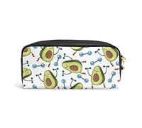 SJOAOAA Astuccio per matite carino frutta cartone animato avocado astuccio in pelle con cerniera astuccio portapenne piccolo astuccio per pennelli cosmetici borsa per il trucco per viaggi, ufficio