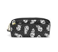 SJOAOAA Astuccio per matite in pelle PU bianco con volpi che fanno diverse azioni ad acquerello, astuccio per matite, penne, pennarelli, articoli di cancelleria, per scuola e ufficio, Multicolore 17 ,