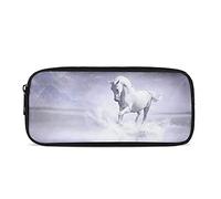 SJOAOAA Astuccio per ragazze, grande astuccio per cancelleria, penne stilo, forniture per ufficio e apprendimento, motivo cavallo fata bianco, Cavallo bianco delle fate, Taglia unica, Organizer per