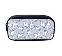 SJOAOAA Astuccio portapenne con cerniera, regalo per bambini, adolescenti, matematica, formula, pennelli, portachiavi, portamonete, Cuore di alpaca, Taglia unica, Organizer per borse